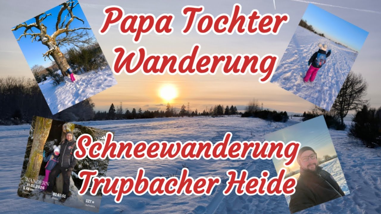 Papa Tochter Wanderung Trupbacher Heide 