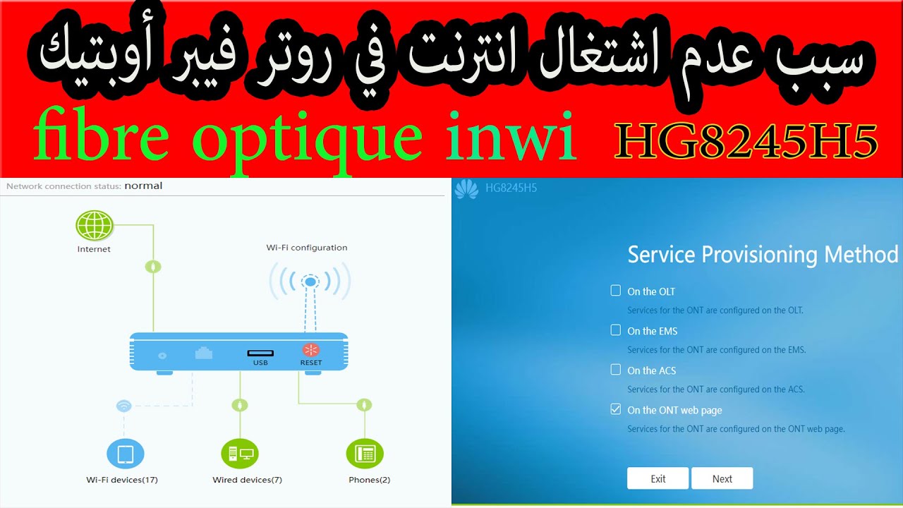 هذا هو سبب لعدم اشتغال انترنت في روتر فيبر أوبتيك INWI  بعد إدخال إعدادات صحيحة أو عمل روسيت.