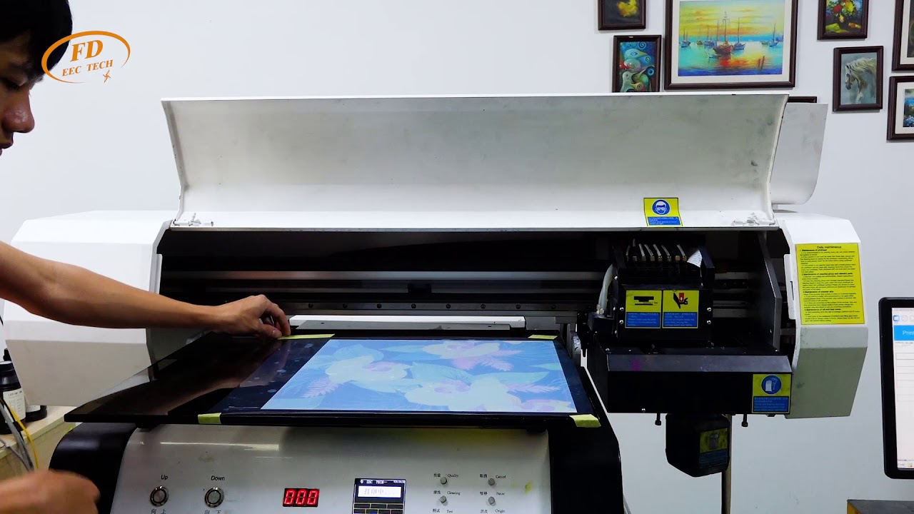 how to print undercolor on trasparent/ clear plastic PET film by 30*40cm A3 small size uv printer