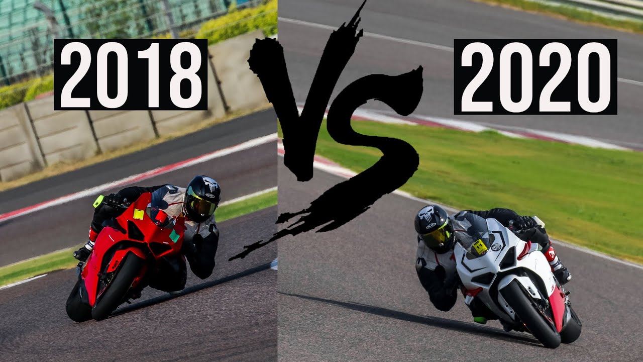 Old Panigale V4 (2018) VS New Panigale V4 (2020) || Ducati Panigale V4 Onboard Racing