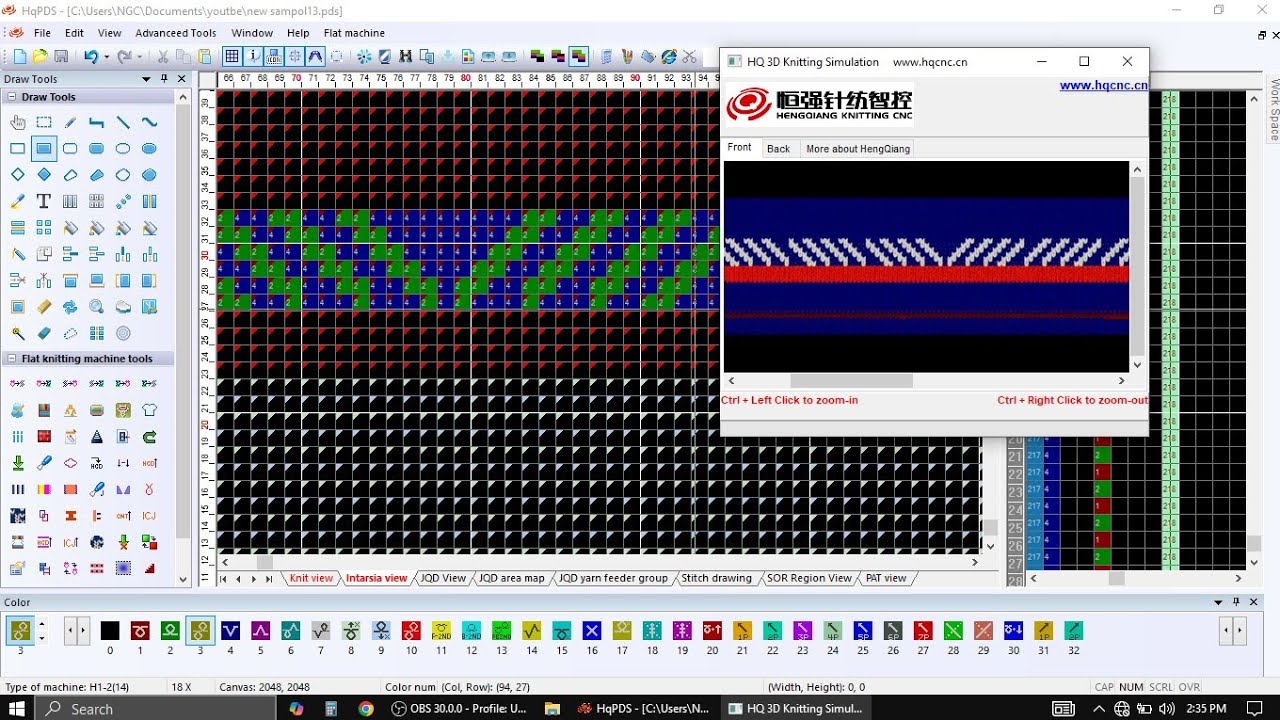 Hqpdes program intarsia 2 cular design collar cuff full jak design