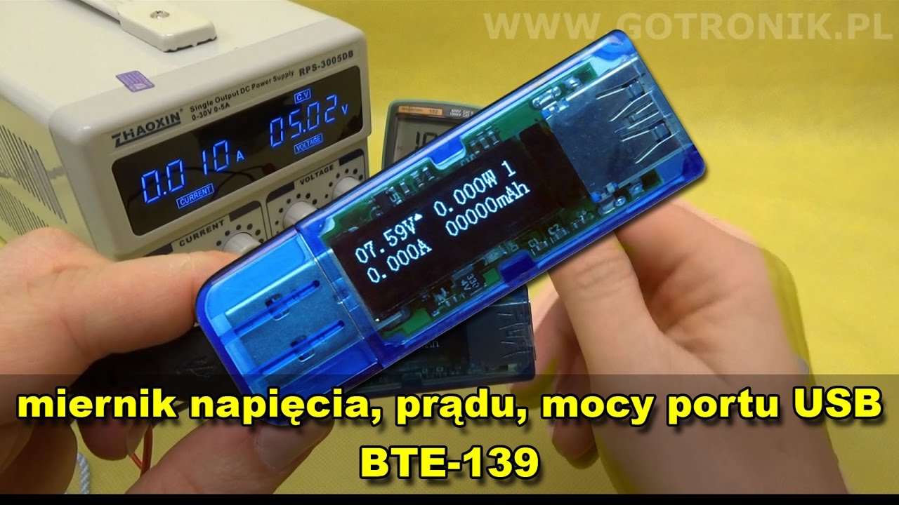 Miernik napięcia, prądu, mocy z portu USB