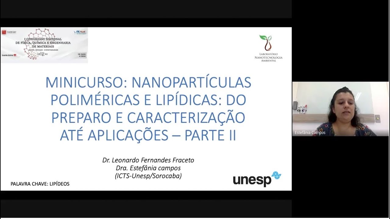 Parte 2 - Nanopartículas poliméricas e lipídicas: do preparo e caracterização até aplicações