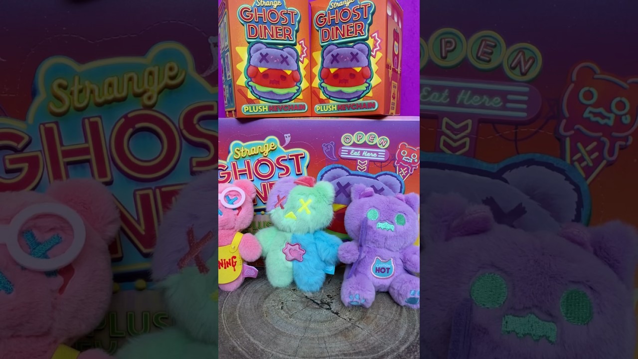 Strange Ghost Diner Plush Keychains 