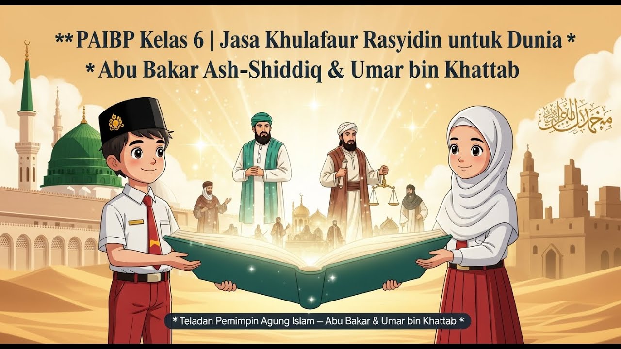 PAIBP Kelas 6 Bab 5 | Jasa Khulafaur Rasyidin untuk Dunia 🌟 Abu Bakar Ash-Shiddiq & Umar bin Khattab