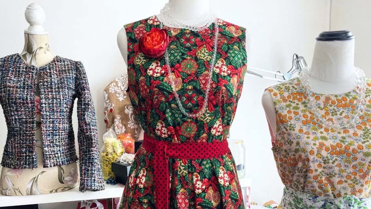 Make a Last Minute Holiday Dress 👗 M7948 (Burrito method)