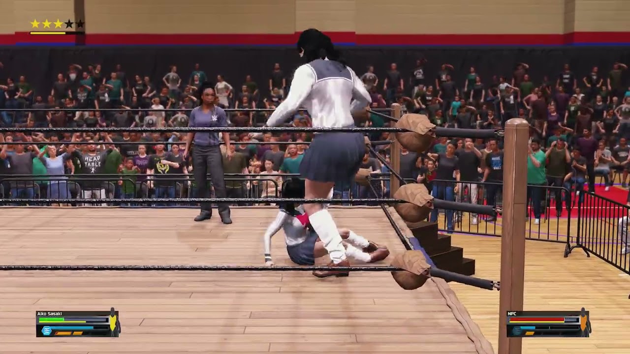 Aiko Sasaki VS NPC 3 | WRESTLING HIGH | WWE 2K25 | Japanese School Girls Wrestling