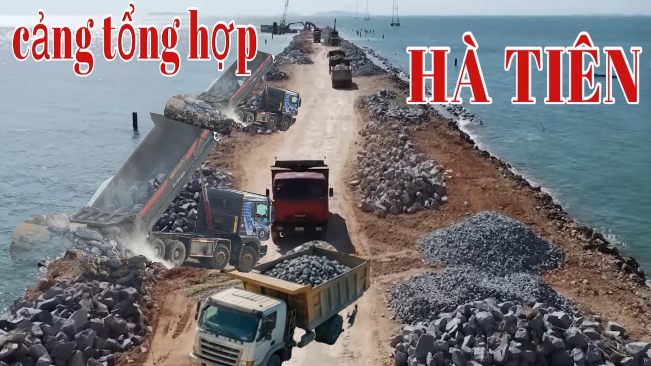 Công Trình Dự Án Đường Lấn Biển Ra Cảng Tổng Hợp HÀ TIÊN. Nối Liền Đảo Hải Tặc