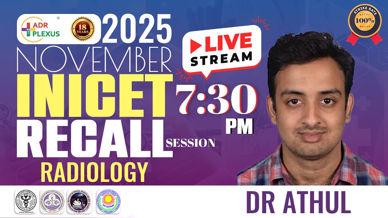 INI-CET | NOV-2025 | RECALL SESSION  - RADIOLOGY  | Dr Athul  | ADRPLEXUS