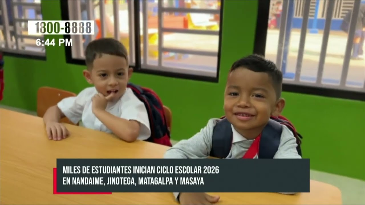 Miles de estudiantes inician el ciclo escolar 2026 en Nandaime, Jinotega, Matagalpa y Masaya