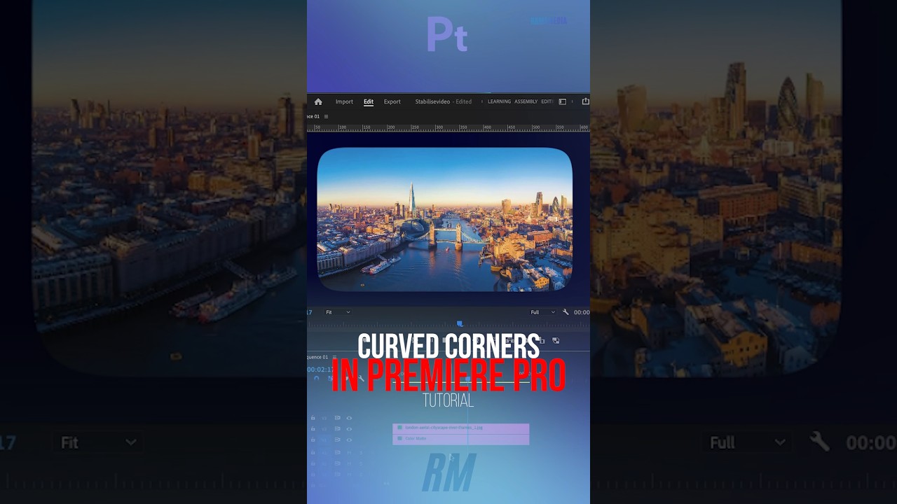 Curved Corners in Premiere Pro Tutorial #premiereprotutorial
