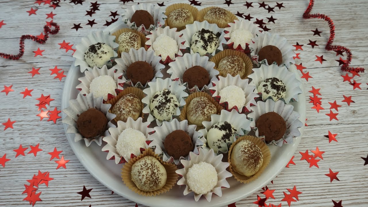 SELECCIÓN DE TRUFAS /4 SABORES DIFERENTES: TIRAMISÚ /KINDER BUENO / OREO / RAFFAELLO / MUY FÁCIL