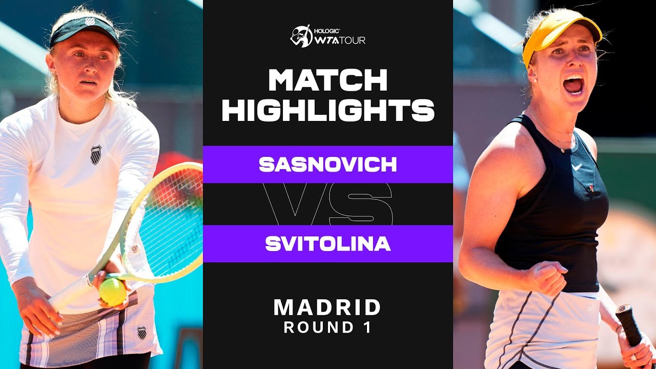 Aliaksandra Sasnovich vs. Elina Svitolina | 2023 Madrid Round 1 | WTA Match Highlights