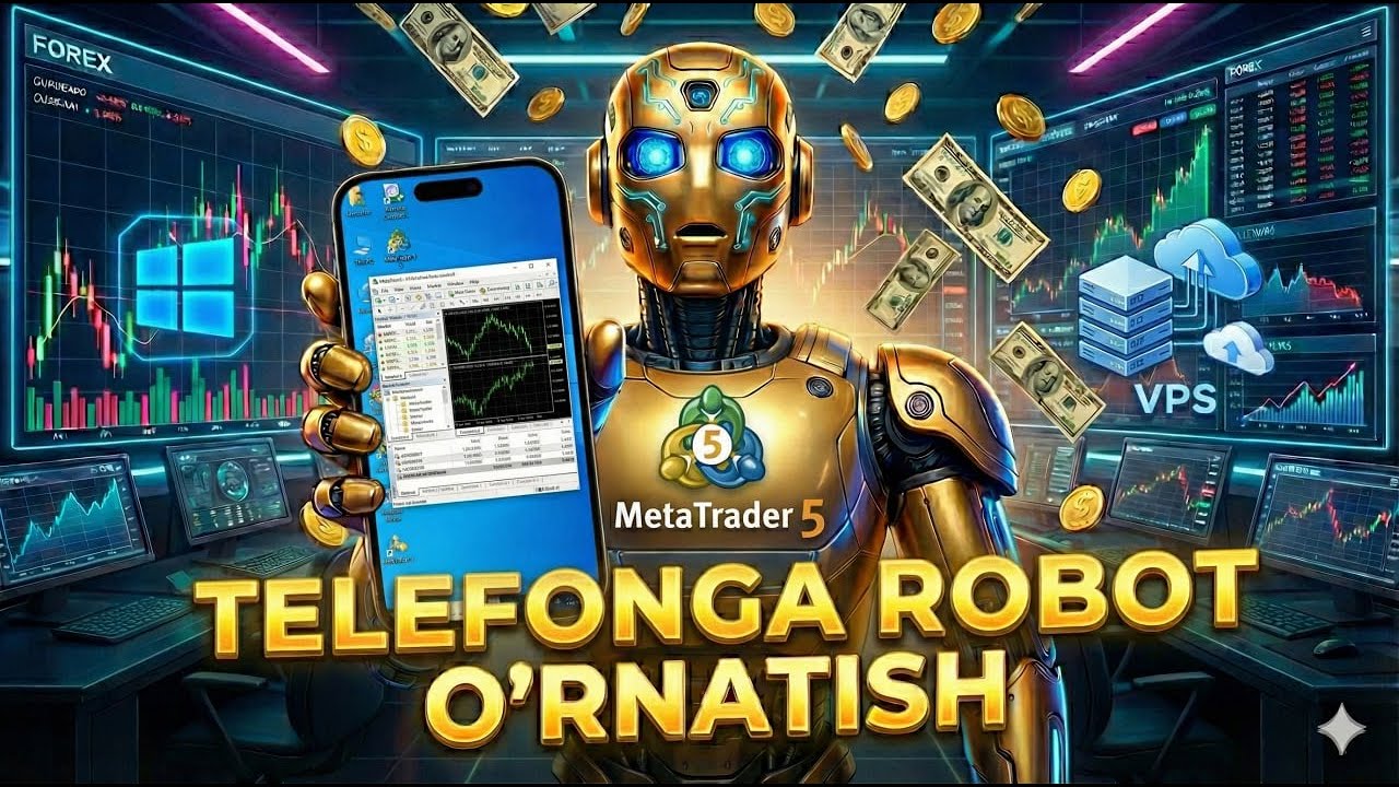 Telefonda Savdo Robotini Ishlatish | Kompyutersiz Algotrading (VPS Sozlash)