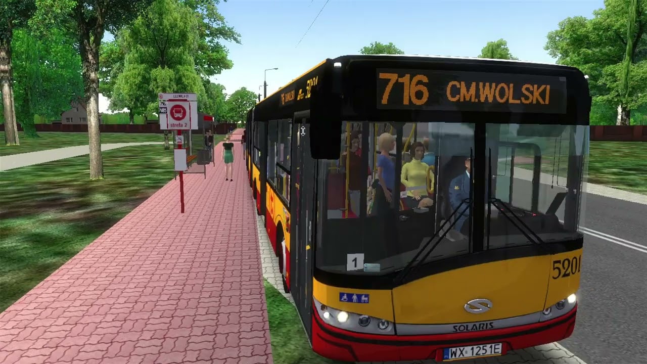 OMSI 2 1080p 60fps Warszawa Ursus, Linia 716+Solaris Urbino 18 #5201