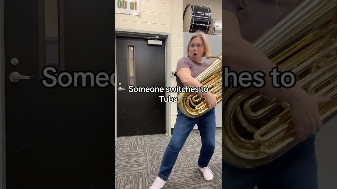 It&rsquo;s a band room miracle! #banddirector #band #tuba #tubaplayer #middleschoolband  #miracle #tubas ￼
