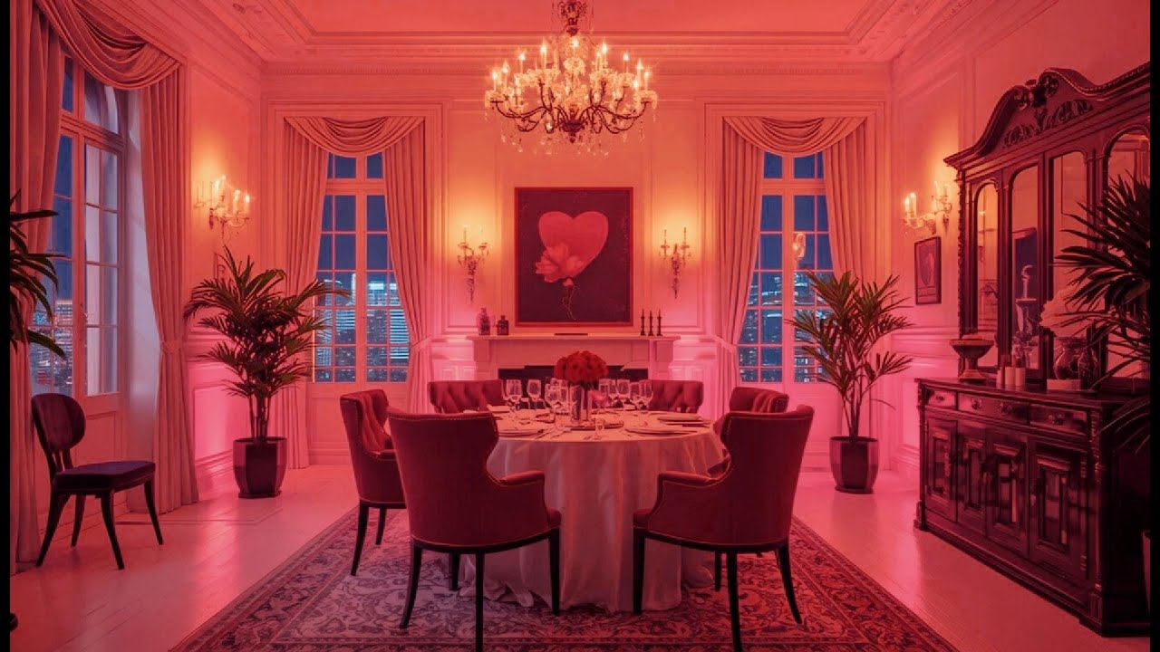 Pink Valentine’s Day Dinner | Soft Candlelight & Romantic Glow
