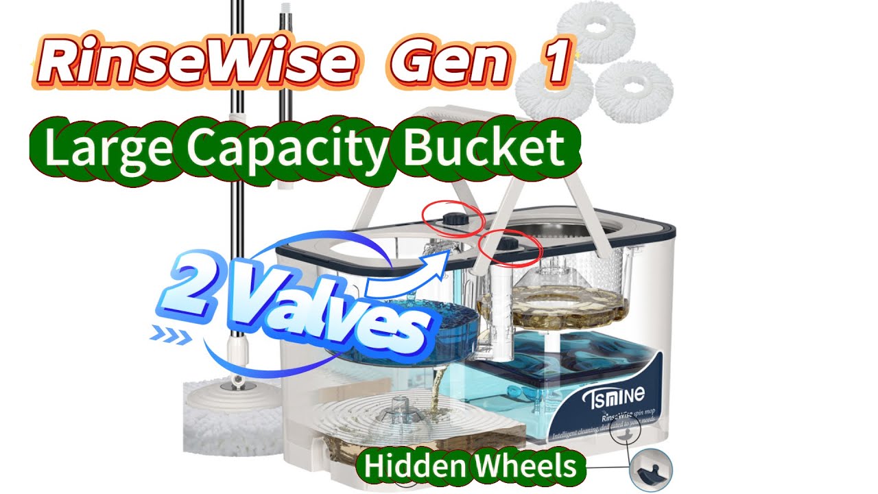 Ведро большой емкости RinseWise Gen 1 для больших домохозяйств или больших площадей уборки #mopbu...