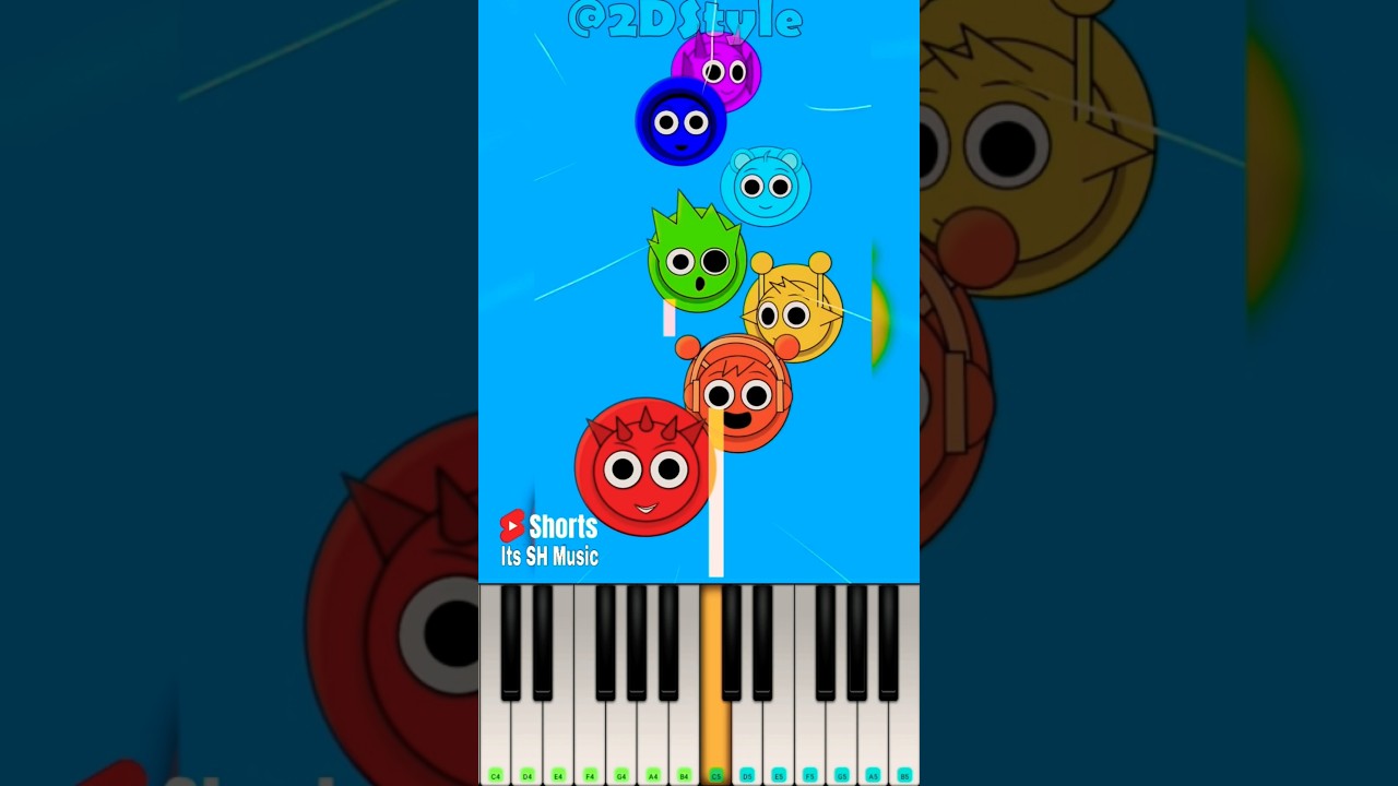 Flying Sprunki Create Rainbow Colors @2Dstyle - Piano Tutorial