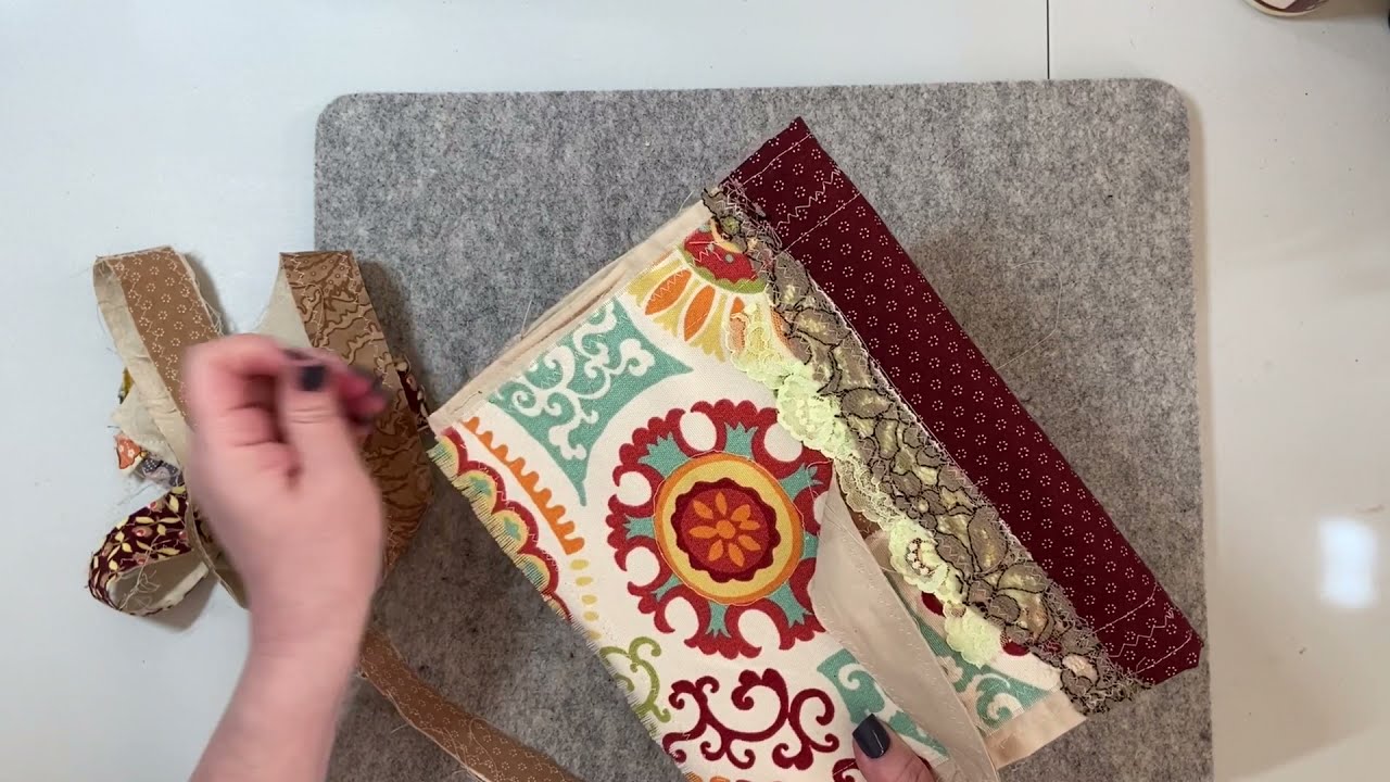 How I make a composition notebook fabric cover/start to end/reusable/free motion stitch/Etsy share
