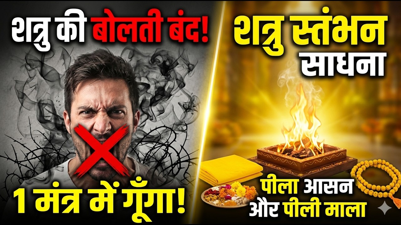 शत्रु की बोलती बंद करने का अचूक मंत्र। शत्रु मुख स्तंभन साधना।।