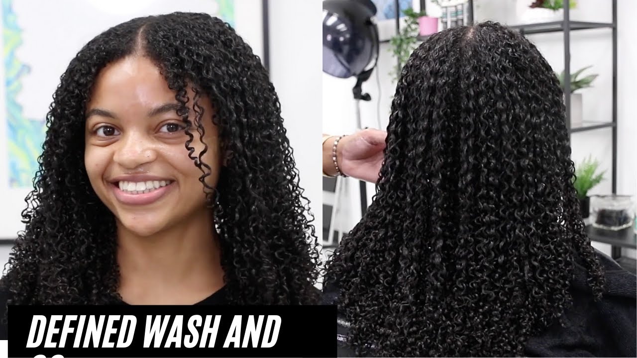 This DEFINITION tho! 😍 Super Defined & Hydrated Wash and Go → Miche Beauty Sculpt Curl Defining Gel