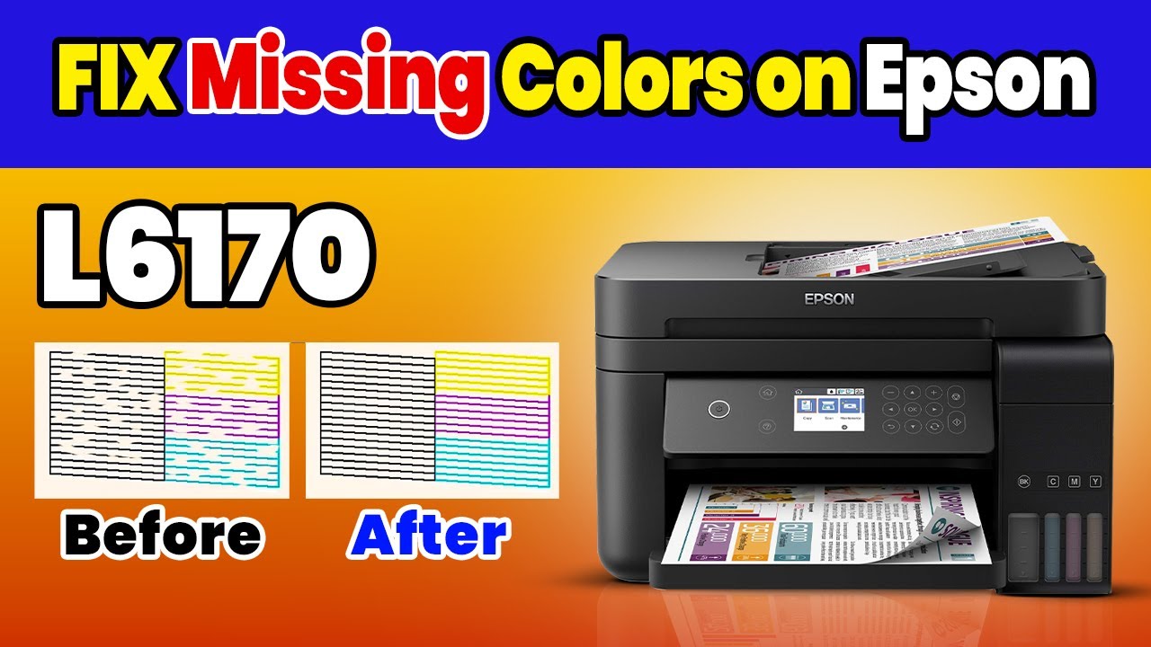 🛠️ Fix Epson L6170 & L Series Color Printing Problem – Step-by-Step Solution