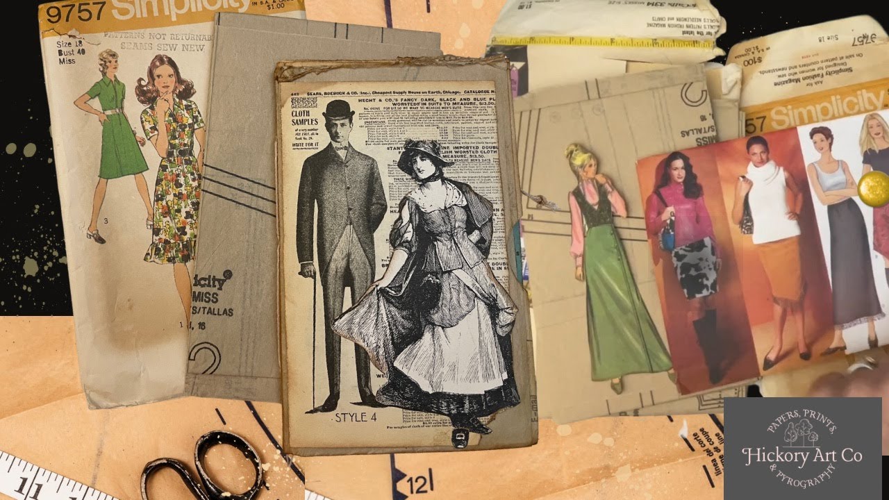 How to Use a Vintage Sewing Pattern to Make a Junk Journal | DIY Upcycle Craft | Vintage Tissue
