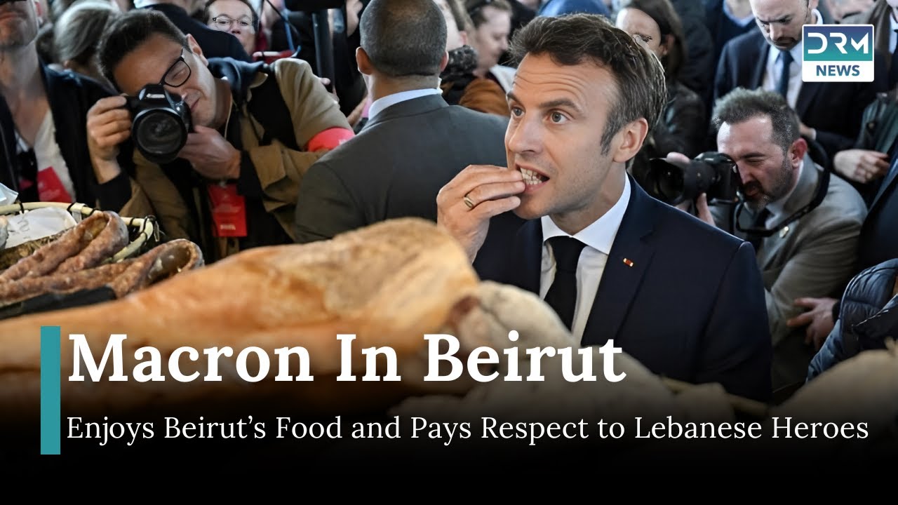 French President Macron Strolls Through Beirut, Shares Food with Locals | DRM News | AC1I