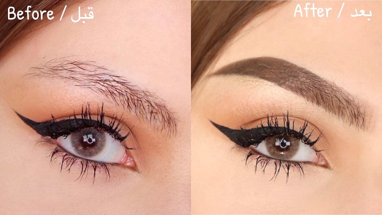 طريقة رسم وترتيب الحواجب للمبتدئين | آلاء العلبي | EYEBROW TUTORIAL FOR BEGINNERS | ALAA ALOULABI