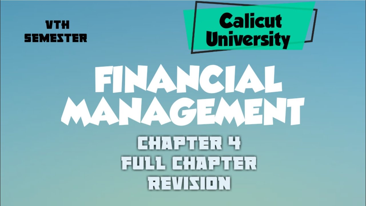 Fifth Sem - Bcom - Financial Management - chapter 4  Capital Structure & Leverage Full Revision