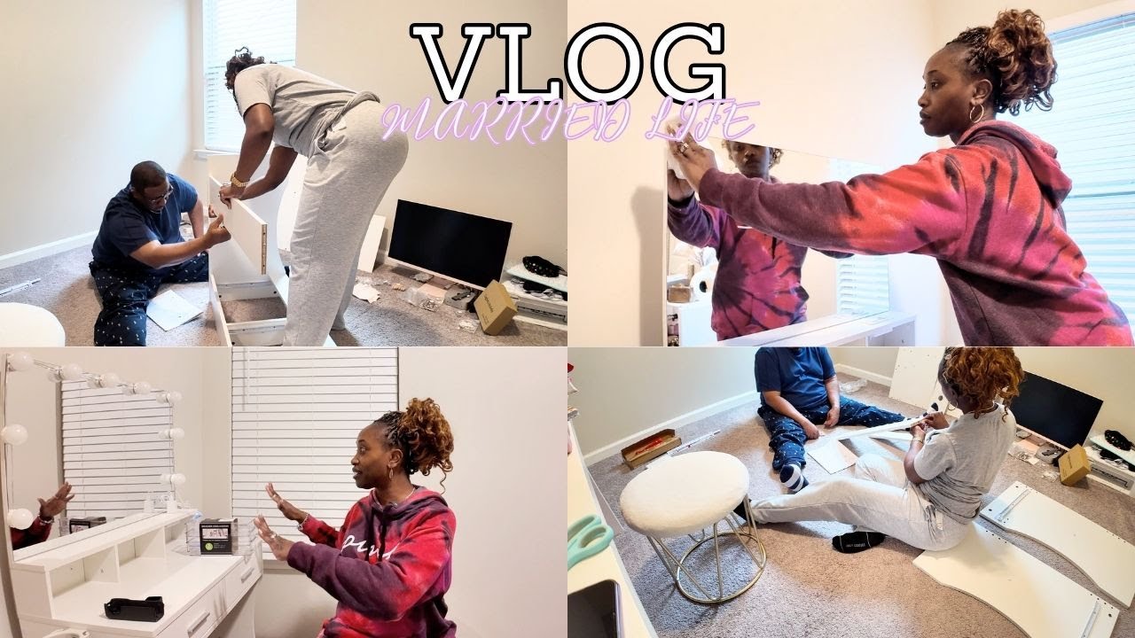 Team work makes the dream work! | Building my new vanity desk | Married Life