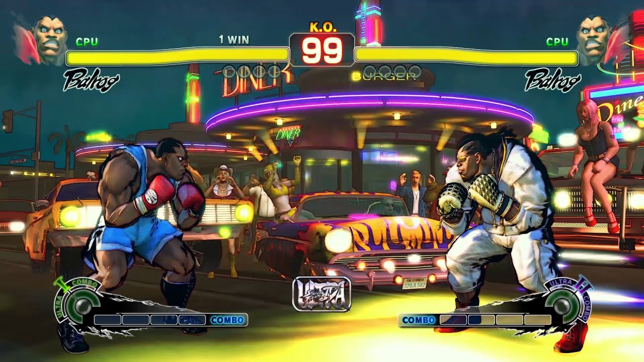 Balrog vs Balrog Mirror Match! Ultra Street Fighter 4 CPU vs CPU
