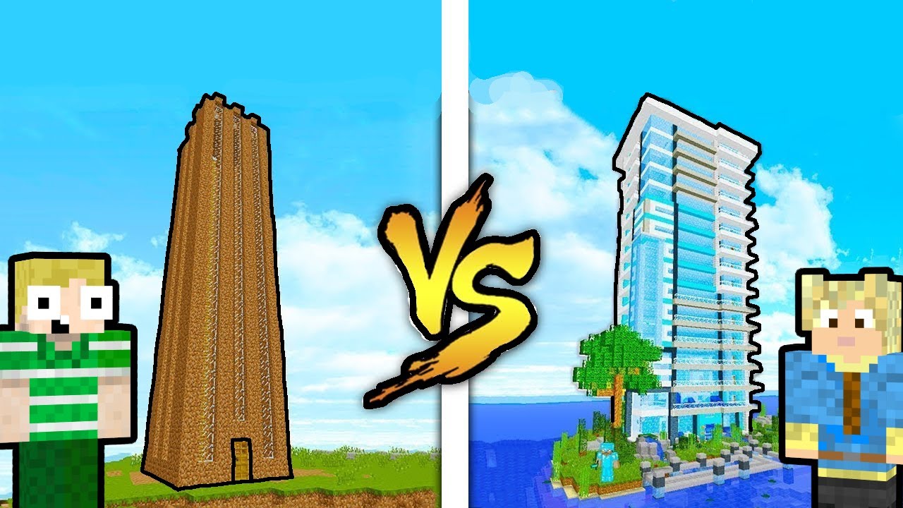 MIKKEL vs EMIL // Hvem kan bygge det flotteste H&Oslash;JHUS I Minecraft?!