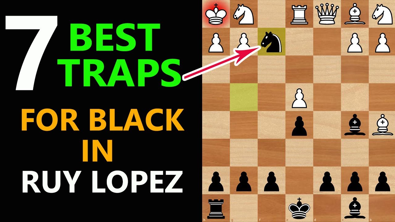 7 Best Chess opening tricks and traps for black in Ruy Lopez,win fast,secret ideas,strategy & Moves