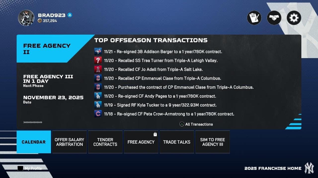 MLB The Show 25: New York Yankees Offseason Sim Part 2 of 4