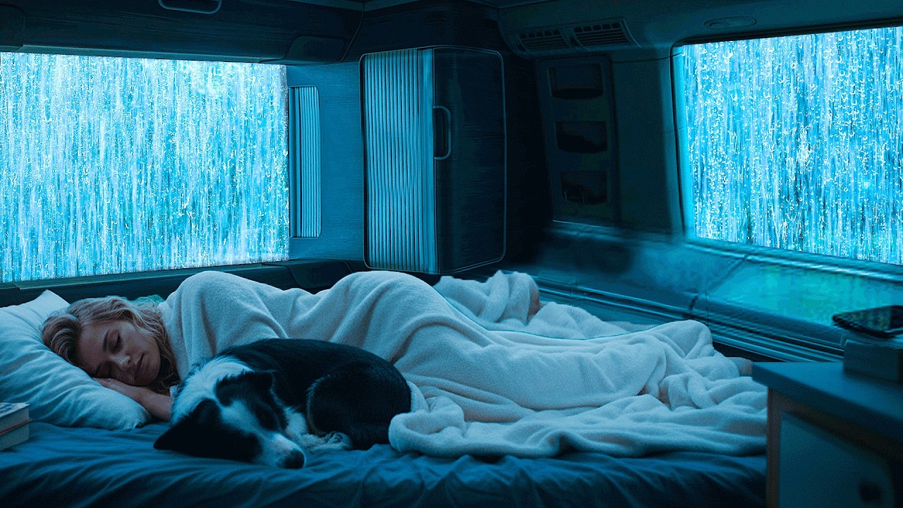 Fall Asleep in 3 Minutes with Gentle Rain & Soft Thunder on a Warm Cozy Car