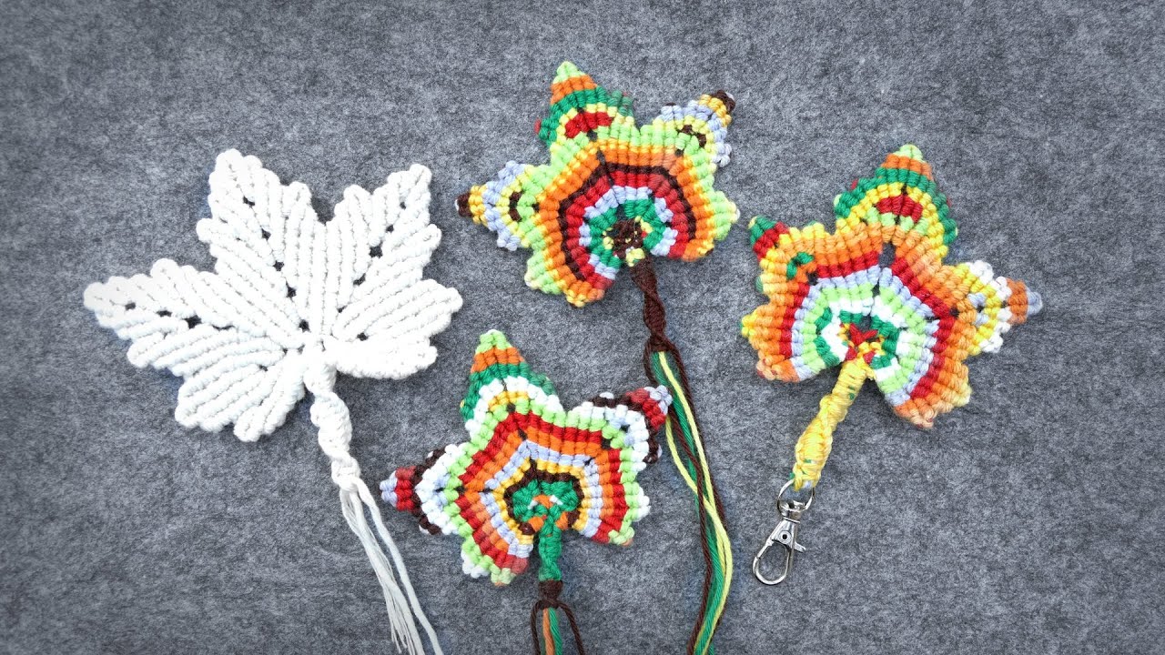 Colorful Maple Leaf Macram&eacute; Tutorial 🍁