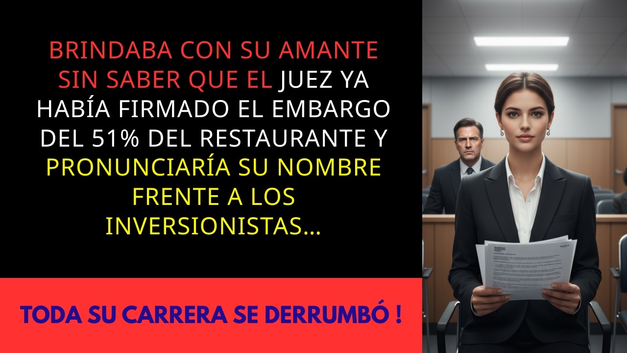 Mi esposo brindaba con su amante...hasta que el juez pronunci su nombre