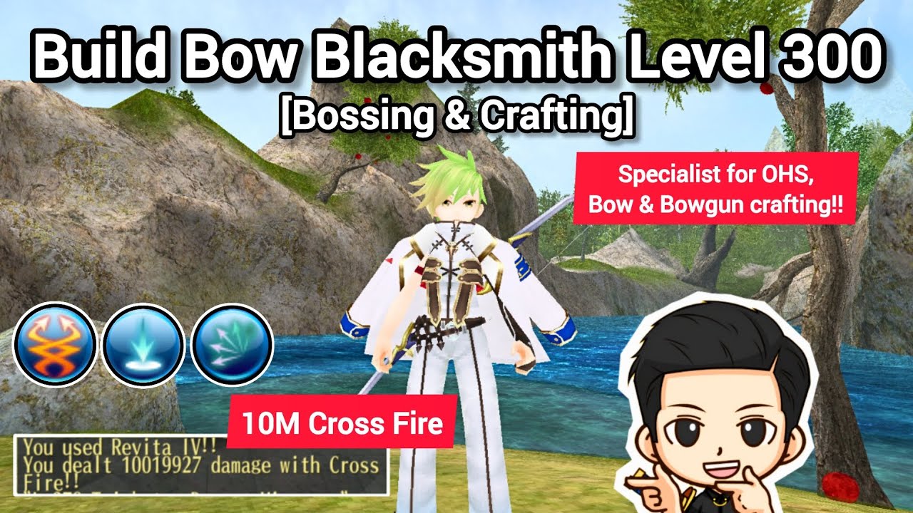 Build Bow Blacksmith Level 300 (Bossing & Crafting) Toram Online