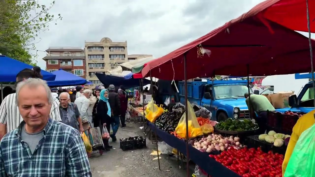 Walking Through Nowshahr Tuesday Bazaar | Real Local Market Experience in Northern Iran | ASMR Vlog