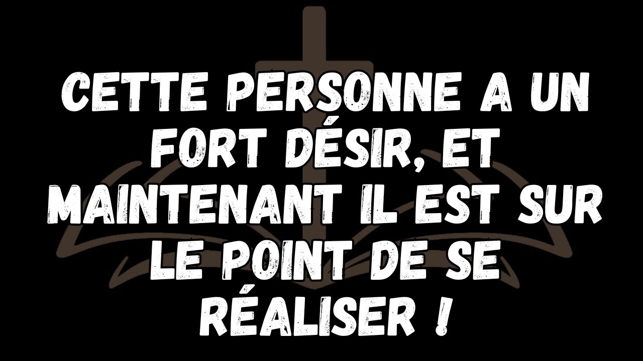 Cette personne a un fort désir, et maintenant il est sur le point de se réaliser !
