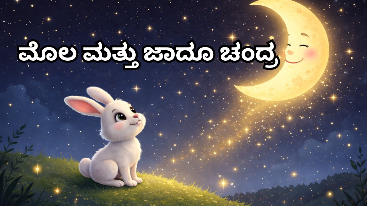 🌙🐰 ಮೊಲ ಮತ್ತು ಜಾದೂ ಚಂದ್ರ | Kannada Kids Story | ಕನ್ನಡ ಮಕ್ಕಳ ನೀತಿ ಕಥೆ