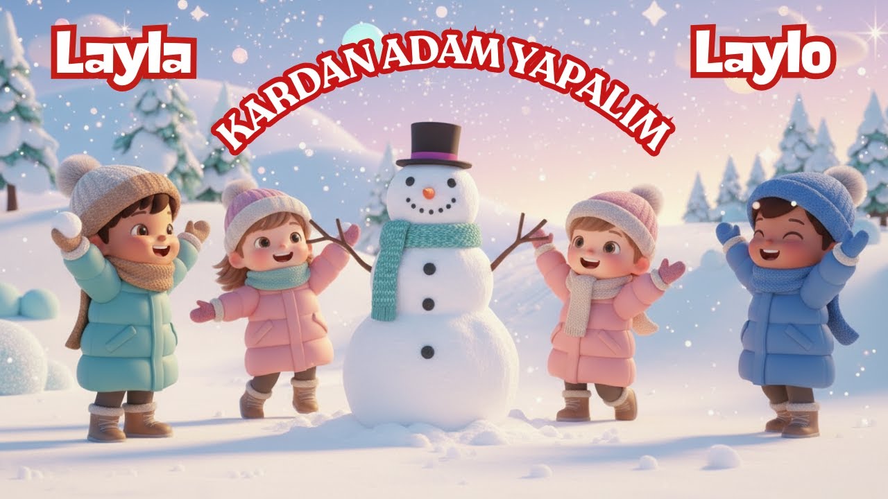 ❄️Layla ve Laylo ile Kardan Adam Şarkısı | Eğlenceli Kış Şarkıları | Çocuklar İçin Neşeli Animasyon⛄
