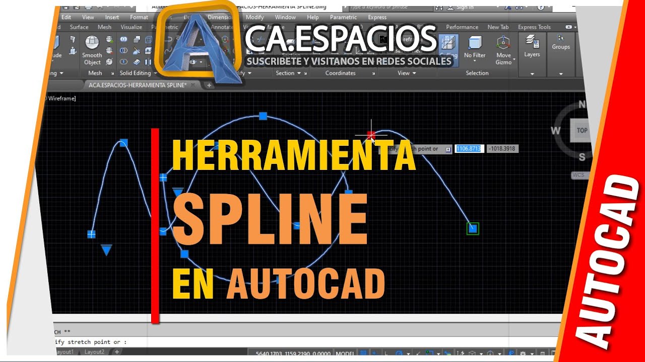 COMO UTILIZR LA HERRAMIENTA SPLINE EN AUTOCAD