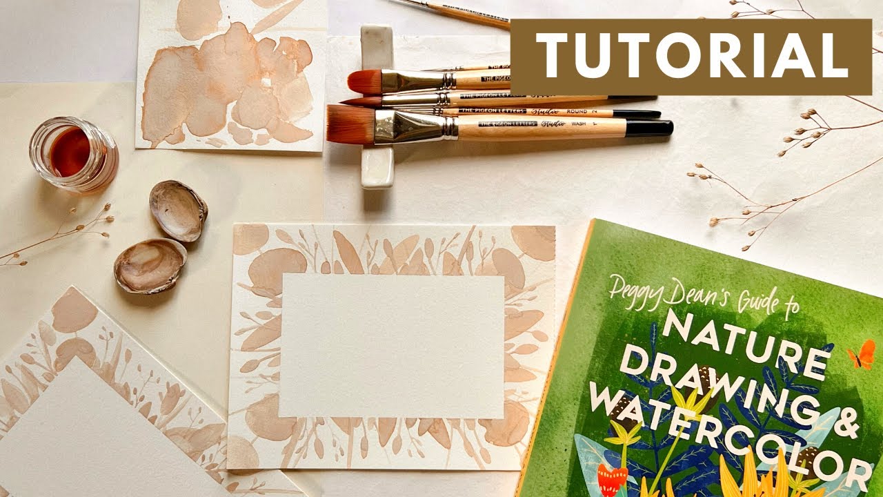 Paint a Creamy Peach Tone Card with Homemade Gouache