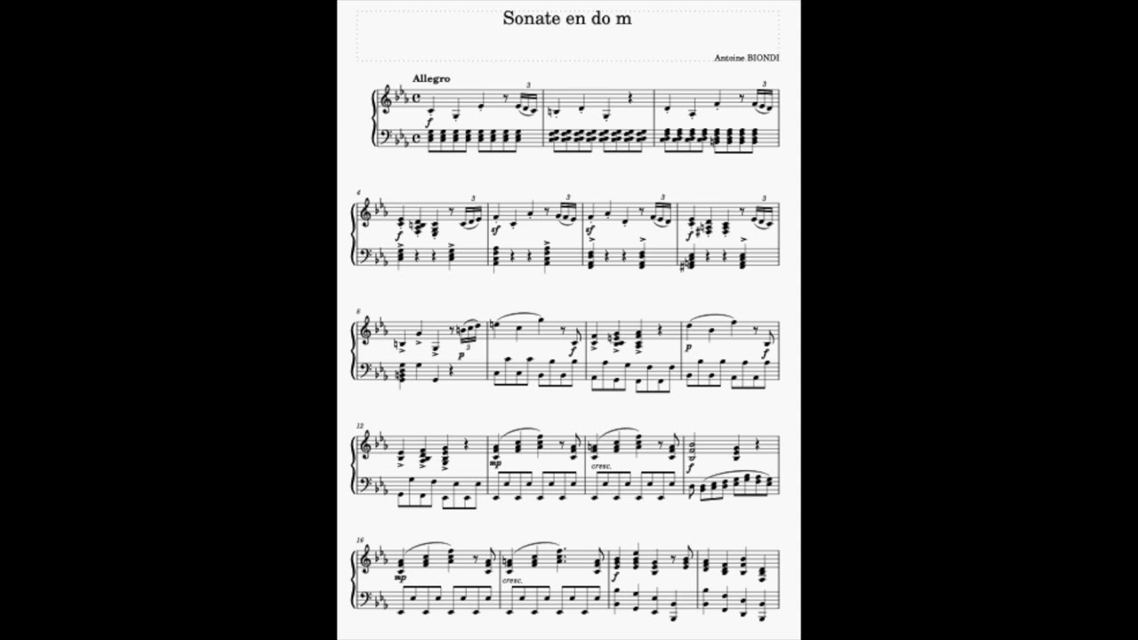 Mouvement de sonate dans le style de Beethoven