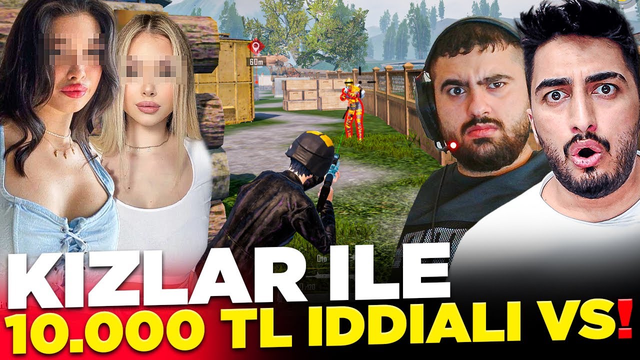 YAYINCI KIZLAR İLE 10.000 TL CEZALI 2VS2! 😱 (KÜFÜRBAZ ÇIKTILAR!) - PUBG Mobile