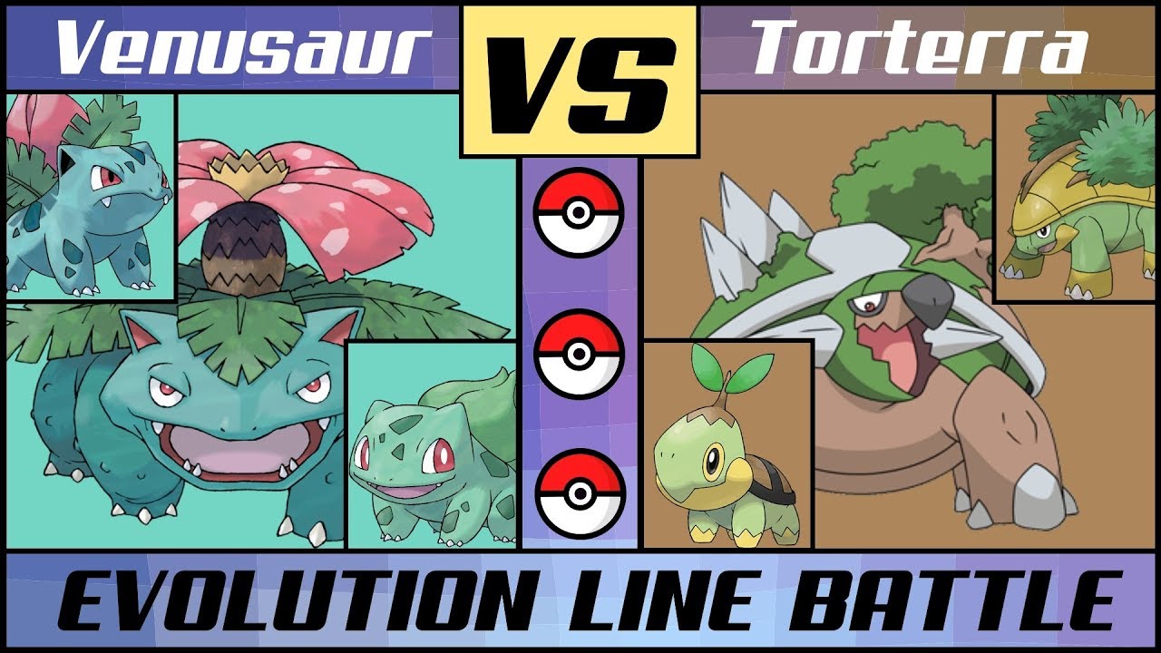 VENUSAUR vs. TORTERRA - Starter Evolution Line Battle! (Pok&eacute;mon Sun/Moon)