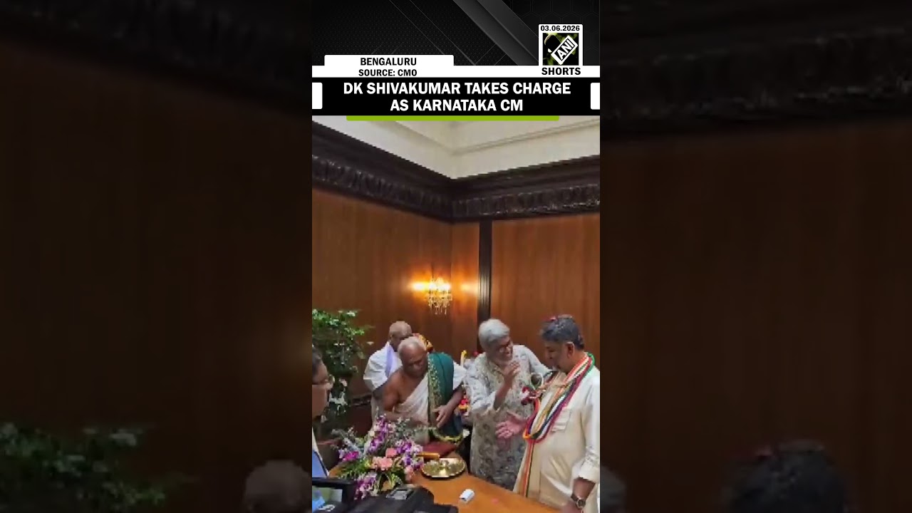 DK Shivakumar takes charge as Karnataka Chief Minister in Bengaluru